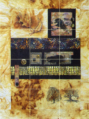 Art Abstract Forest Leafs Colorful Mural Ceramic Backsplash Bath Tile #1570