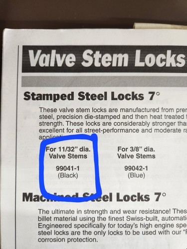 Crane Cams #99040 pair each | Valve Stem Locks 7* 5/16 Stamped - Picture 2 of 3