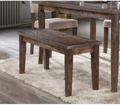 Rustic Dining Bench Wood Entryway Mudroom Shaker Seat Office Foyer