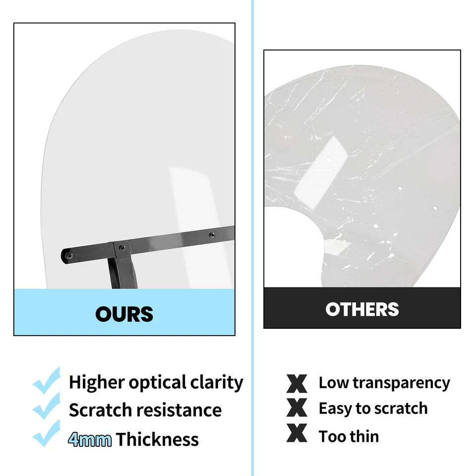 Parabrisas delantero transparente de 26" para Harley Softail Fatboy FLS FLST 2000-17 Foto 3 de 4