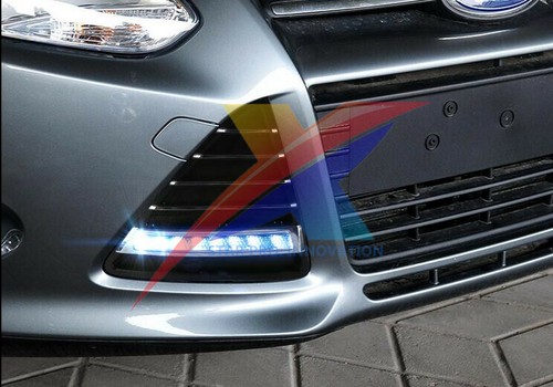 π₯ For Ford Focus 2012-2014 2pcs LED DRL Daytime Running Light 3 Colors Refit - Picture 10 of 12