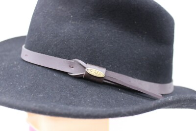 Scala Outback Hat - XL Crushable 100% Wool Black Wide Brim  display picture 3