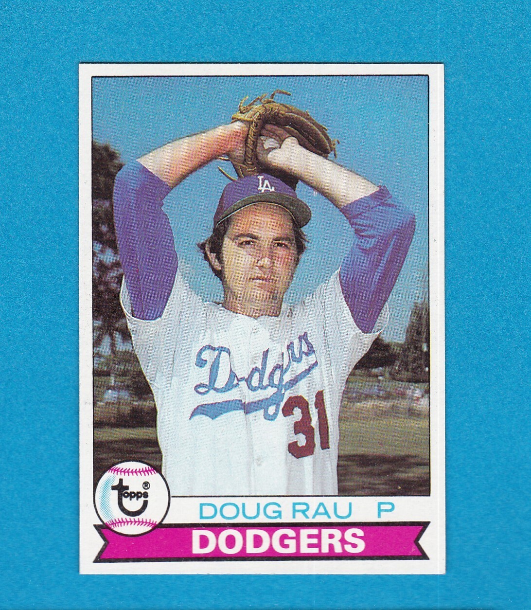 1979 TOPPS BASEBALL SET BREAK 347 DOUG RAU DODGERS NM/MT
