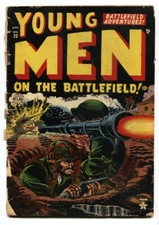 YOUNG MEN #20-WWI GAS WARFARE ATLAS WAR-PRE-CODE-VIOLENT