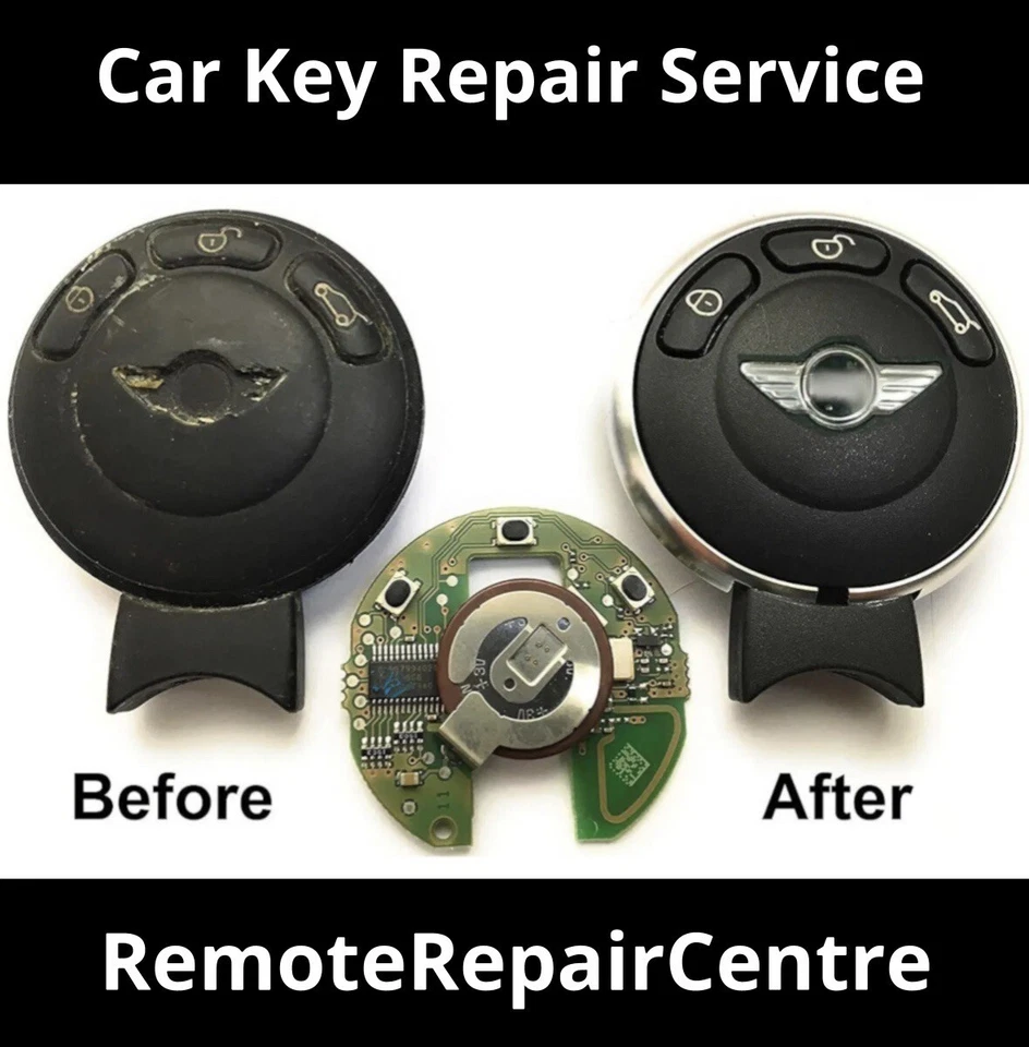 REMOTEREPAIRCENTRE Mini Cooper 2007 - 2014 3 Button Remote Car Key Fob Repair VL2020 Battery Case