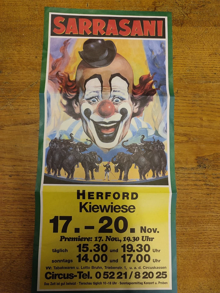 Circus Sarrasani Plakat Herford Zirkus Cirque Circo Ladenhänger Elefanten - Bild 4 von 4