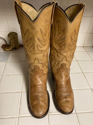 USA ADAMS AMBER DISTRESSED LEATHER ENGINEER ROCKABILLY RANCH WORK BOOTS 5.5 B