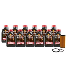 12L Motul 8100 X-CLEAN + 5W30 Wix Filter Motor Oil Change Kit API SN/CF