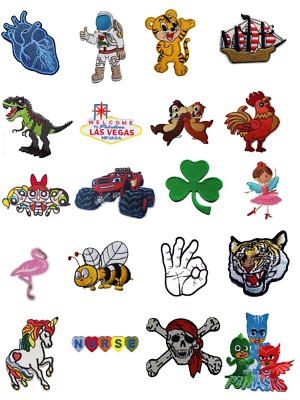 Bestickte Bügelbild Aufnäher Patches Abzeichen Transfers - Kostüm Brandneu