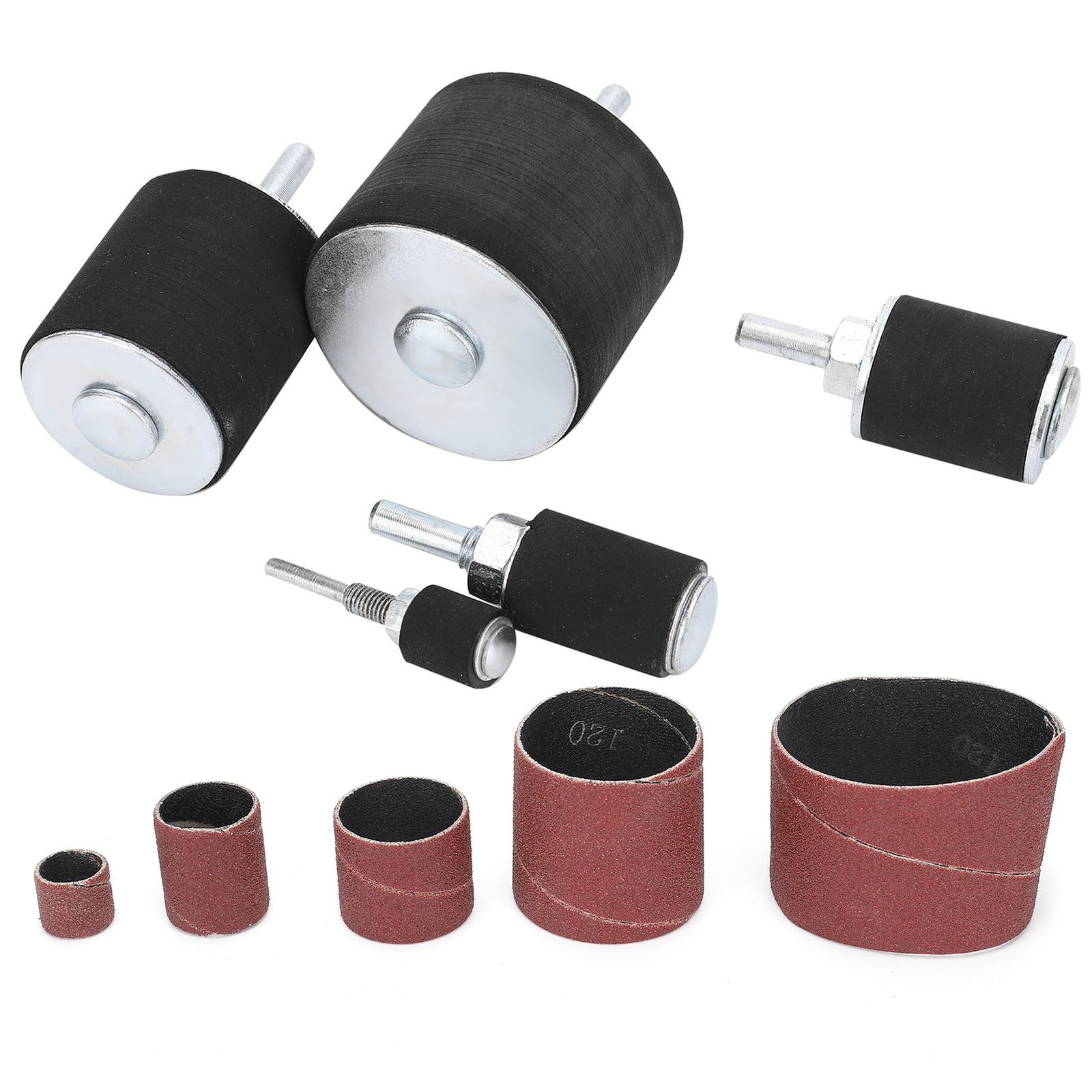 25x Drum Sanding Sander Kit Woodworking Polishing Sandpaper Rotating