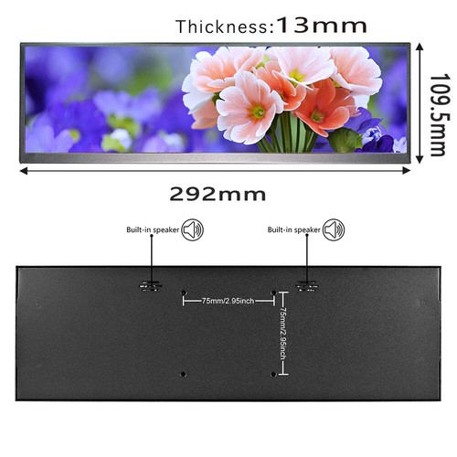 12.3/10.3 Inch 10 Point TouchScreen Monitor HDMI Type C 1920x720 IPS Display LCD - Picture 8 of 40