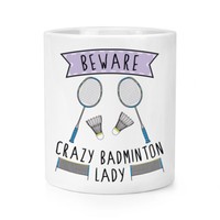 Beware VerrüCkte Badminton Damen Make-Up Pinsel Bleistift Topf - Lustig Sport