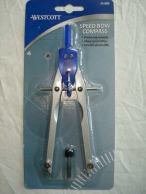 NEW WESTCOTT DI-890 SPEED BOW COMPASS W/PRECISION ADJUSTMENT, METAL CONSTRUCTION