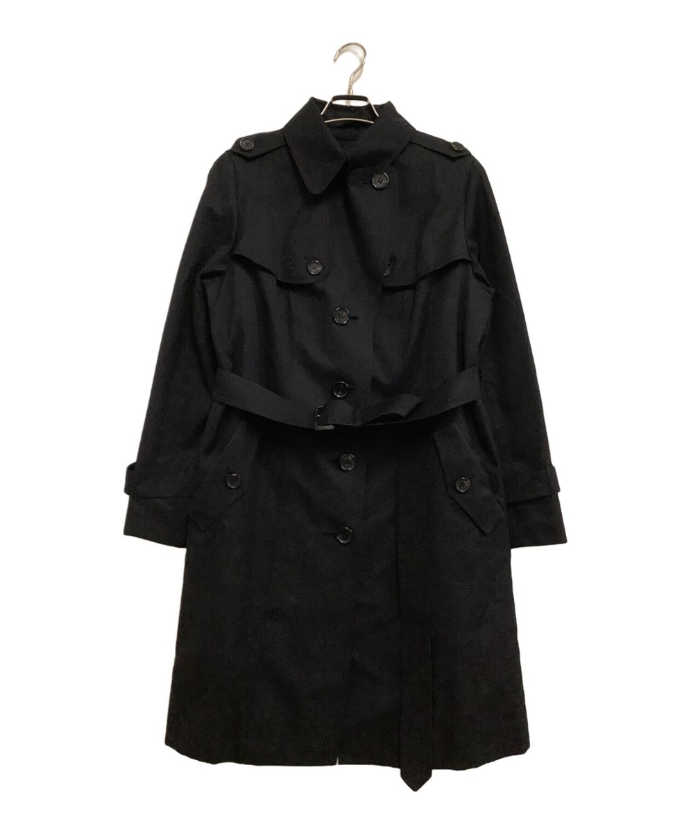 Burberry London Nova Check Trench Coat Cotton Black 46/XXXL Burberry London Nova Check Trench Coat Cotton Black 46/XXXL