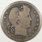 1912-S United States "Barber Quarter" - Good (G) KM#114 with Card - 4359