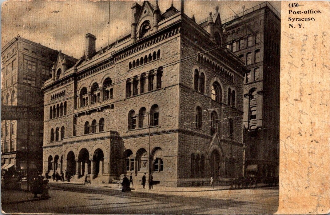 Postcard 4450 Post Office Syracuse NY 1907 eBay