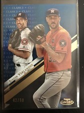2019 TOPPS GOLD LABEL JUSTIN VERLANDER 42/50 BLUE CLASS 3 ASTROS SP
