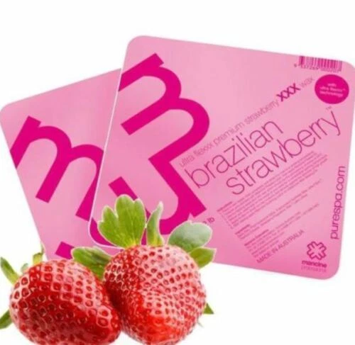 Mancine Brazilian Strawberry Ultra Flexxx Hard Hot Wax Waxing 500g TRAY PALLET - Picture 2 of 2