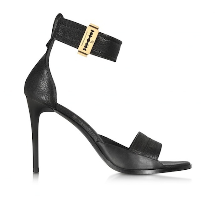 MCQ ALEXANDER MCQUEEN LANA RAZOR STRAP STILETTO SANDALS BLACK Sz