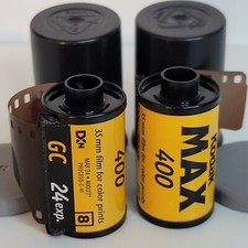 2 Roll Lot of KODAK MAX 400 24 exposure NEW Color Negative Film
