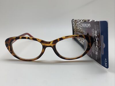 D652  Foster Grant SIMPLY SPECS  CORA RED + 1.50  Reading Glasses READERS