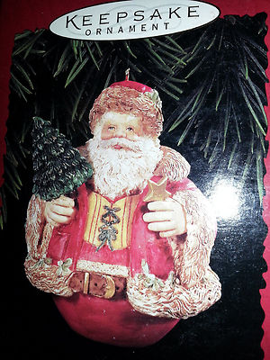Hallmark Andenken 1996 Evergreen Santa Roly Poly Weihnachten Deko Vintage Neu