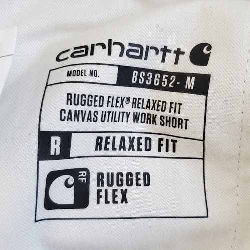 Carhartt (Mens 42) Relaxed Rugged Flex Canvas Utility Work Shorts Tan Khaki New - Picture 3 of 9