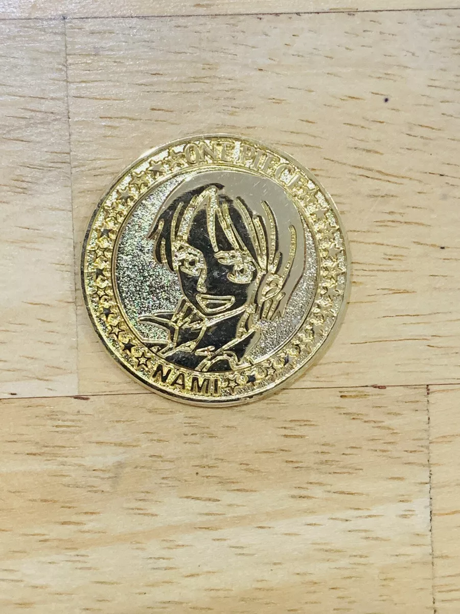 Nami one piece Gold Coin Medal BANDAI From Japan ON-65 F/S