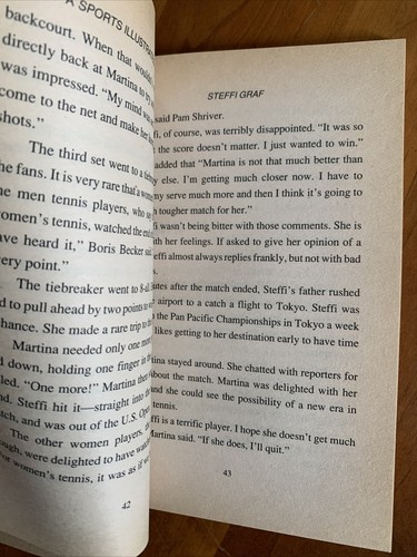 Steffi Graf by Laura Hilgers Pbk Book Sports Illustrated for Kids 1990 Tennis - Imagen 6 de 10