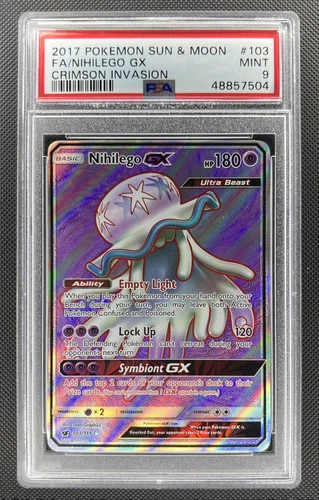 Nihilego GX 2017 Pokemon Crimson Invasion 103/111 Full Art PSA 9