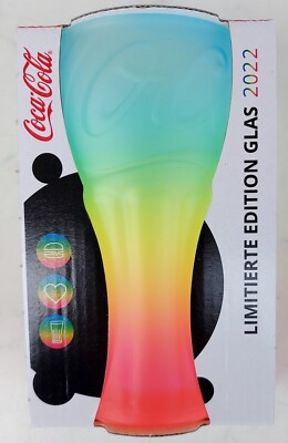 1 x Regenbogen Glas 2022 Mc Donalds Coca Cola Gläser McDonalds Österreich Neu