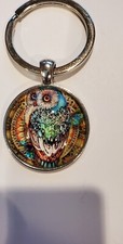 UNIQUE AND COLORFUL OWL KEY CHAIN CABOCHON