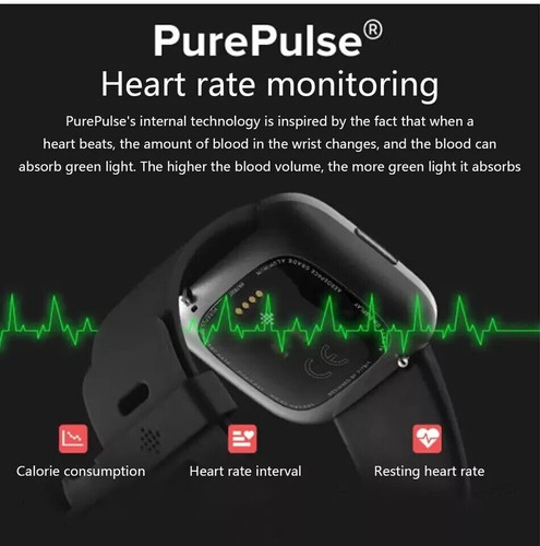 New Fitbit Versa 2 Fitness Health Smartwatch Heart Rate Monitor Activity Tracker - Picture 4 of 11