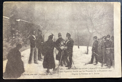 Mint France Picture Postcard Leon vigneron Prussian Canon Execution 1870
