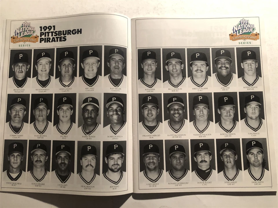 1991 ATLANTA BRAVES vs PITTSBURGH Pirates NLCS Game #1 Program UNSCORED + TICKET - Image 4 of 4
