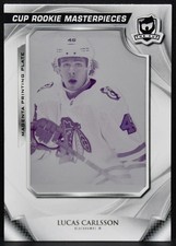 2020-21 UD The Cup Masterpieces Printing Plate Carlsson Blackhawks RC 1/1 4289