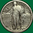 1917 Type 2 Standing Liberty Quarter Very Fine VF Coin #34628