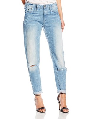 G-Star Damen Jeans,  3D Type C, Boyfriend, Lt Aged Scar Destroy, Blau, W25 L32