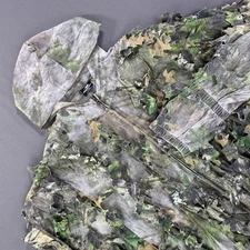 Mossy Oak Obsession Leafy 3D Camo Ghillie Hooded Jacket Mens L/XL Zip Hunting