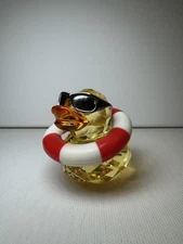 Swarovski Happy Ducks Sunny Sam Lifeguard Duck Crystal Figurine 1041295 NO Box