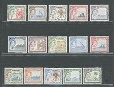 1953-59 Gambia - Stanley Gibbons No. 171-85 - Coronation - MNH**
