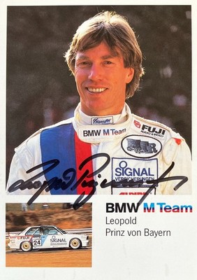 Autogramm Leopold Prinz von Bayern Motorsport BMW und PORSCHE Formel Super V xyz