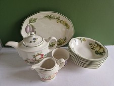 CHURCHILL VICTORIAN ORCHARD teapot tea plates soup bowls sugar bowl jug spares