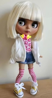 NEO Blythe Doll Blonde Hair Tank Skin 1/6 BJD Custom Jointed Body OOAK Factory
