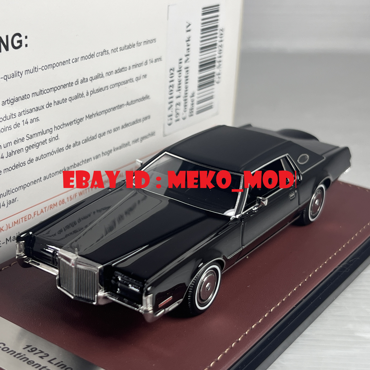 1/43 Stamp GLM GLM102102 Lincoln Continental Mark IV Black