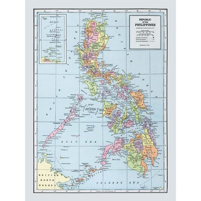 Historic Map - Philippines - Hammond - Vintage Wall Art