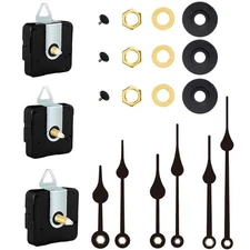 3Pcs Quartz Clock Movement Kit with Different Pairs of Hands for Custom Clocks