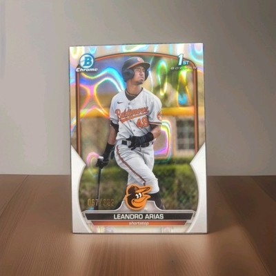 2023 Bowman Leandro Arias #BCP-84 1st Bowman RayWave Refractor /399 Orioles