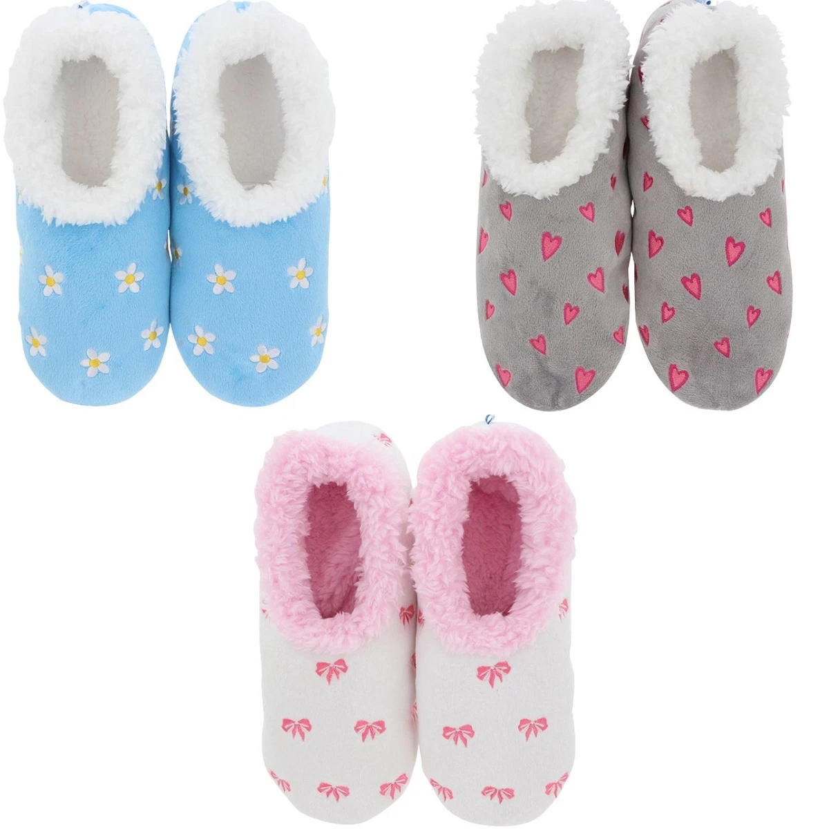 Snoozies! Dazzle Bling Ballet Womens Slippers, Super Soft Inside, Non