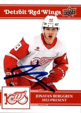 Stu Grimson Signed 2025/26 Upper Deck Detroit Red Wings Centennial Card #22
